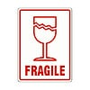 Labels Ptd Fragile Glass 108mm x 79mm 500/Roll